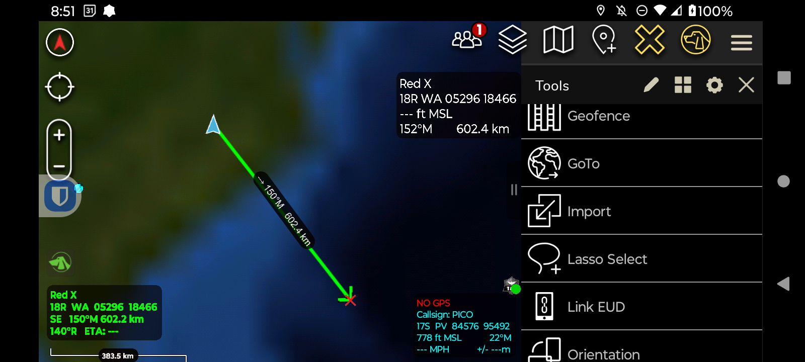 ATAK Menu Main Select Settings